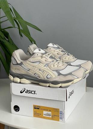😍 женские кроссовки asics gel nyc oyster grey 1201a789-103