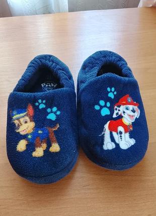 Комнатные тапочки щенячий патруль paw patrol nickelodeon, размер 25 (на 2-3 года)
