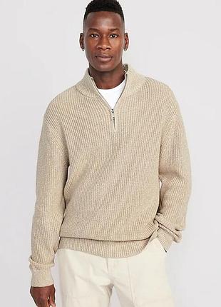 Светр чоловічий old navy бавовняний m бежевий