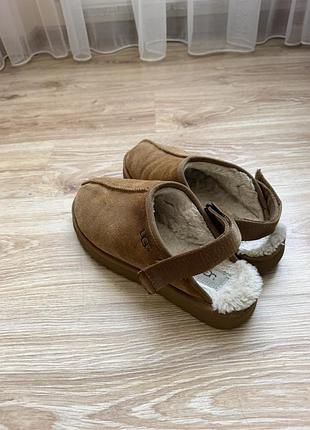 Оригінал / уггі жіночі ugg з хутром, коричневі, клоги