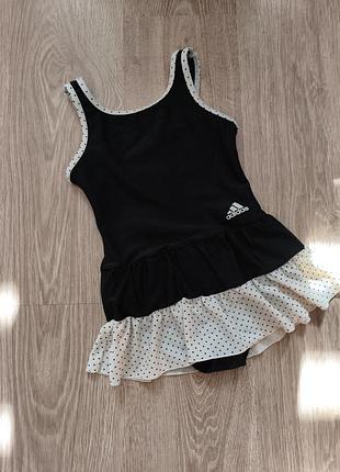 Спортивний суцільний купальник adidas 140, 9-10 років зі спідничкою