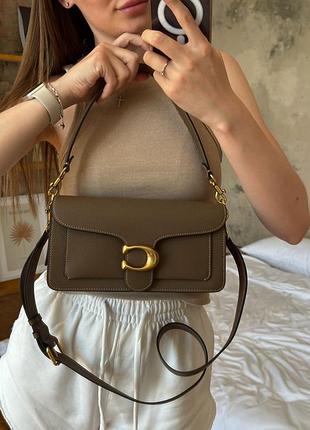 💣 coach tabby shoulder bag 26 🤎 | шкіряна сумка | 2 ремінці |