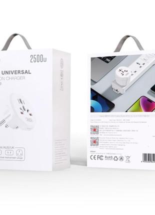 Сетевой переходник xo wl23 global universal conversion charger (белый)
