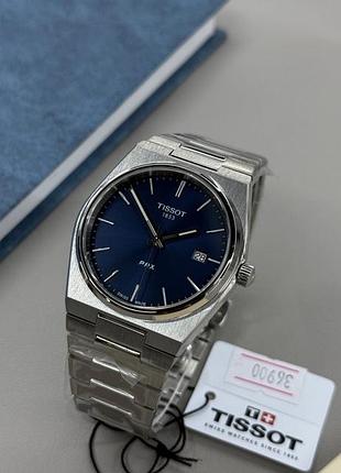 Годинник чоловічий tissot prx quartz з синім циферблатом t137.410.11.041.00