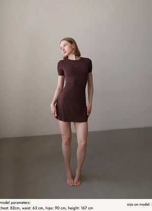 Mini dress chocolate. мини платье цвета шоколад