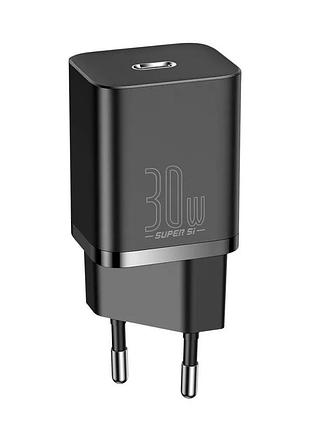 Мзп baseus super silicone quick charger 30w (type-c) (black) 32568 baseus