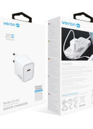 Заряднее устройство home charger 20w pd qc3.0 veron tc-u15