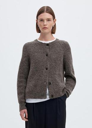Жіночий короткий в'язаний кардиган slflulu ls, светр b noos selected femme
