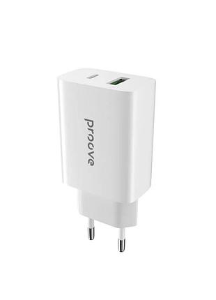 Мзп proove rapid 20w (type-c + usb) (white) 34915