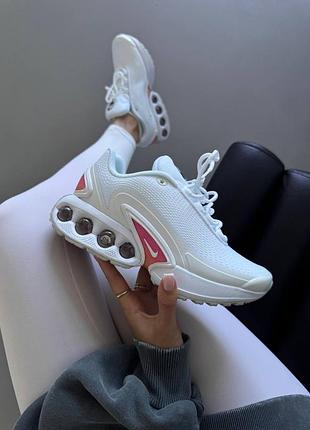 Кроссовки женские nike air max dn | white / pink