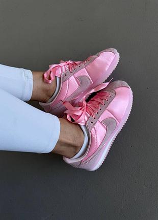 Кросівки жіночі nike cortez | satin pink