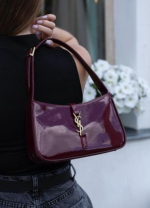💣 yves saint laurent hobo le 5 à 7 leather shoulder bag