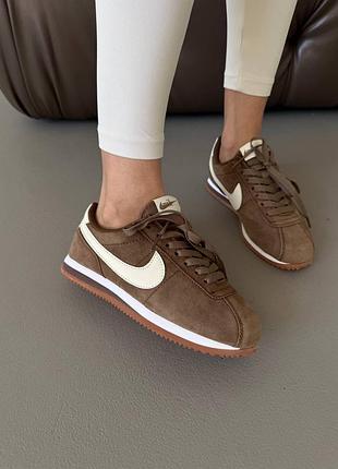 Кроссовки женские nike cortez | « brown suede» premium