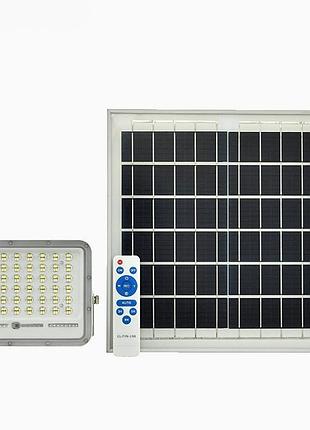 Вуличний led-ліхтар на сонячних батареях 100 вт із пультом для освітлення двору та території автономний прожектор 150 led