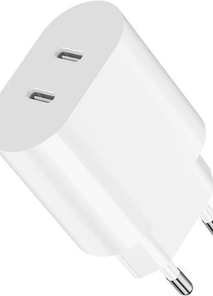 Anvsi - зарядний пристрій usb-c 20 вт, 2-портовий швидкий зарядний пристрій