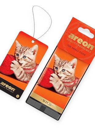 Ароматизатор на зеркало сухой areon лист wild "small tiger"