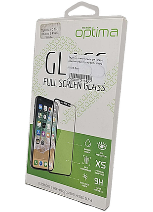 Захисне скло optima 4d for iphone 6 plus black