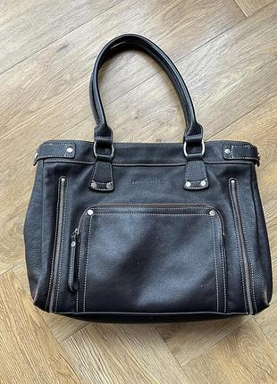 Кожаная сумка longchamp