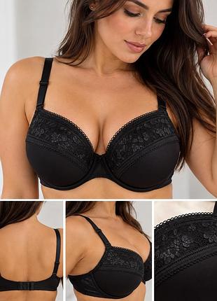 Бюстгальтер жіночий m&s чорний з мереживом 70f (32e)