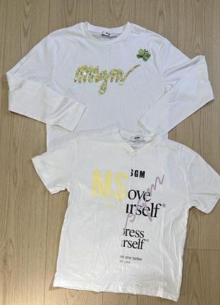 Комплект реглан кофта и футболка msgm на девочку 8 лет
