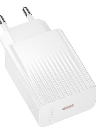 Сетевое зарядное устройство borofone bas75a usb-c 30w с быстрой зарядкой и защитой от перегрева белое