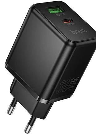 Сетевое зарядное устройство быстрая зарядка pd30w+qc3.0 hoco c157a