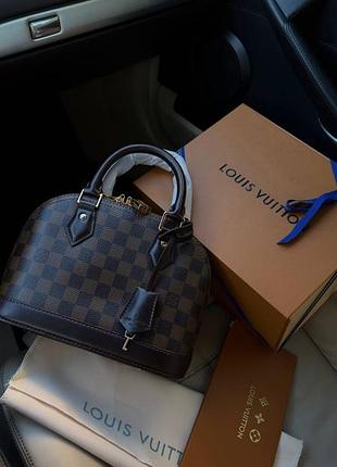 Женская сумка премиум alma bb damier ebene 3