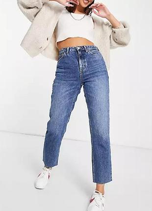 Прямые укороченные джинсы мом topshop