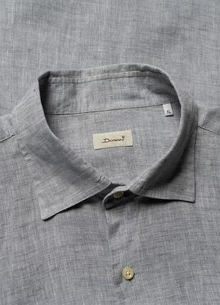 Doriani 100% linen button up shirt grey [smh017451]