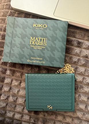 Пудра kiko milano matte diaries face powder