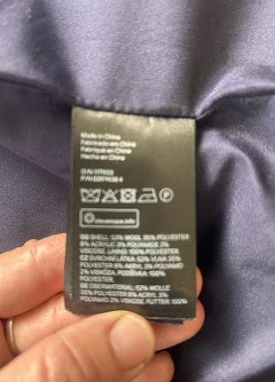 Класичне темно-синє пальто h&m 8