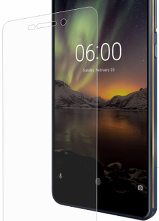 Гидрогелевая защитная пленка на nokia 6.1 (прозрачная пленка на весь экран)