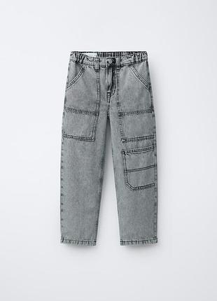 Широкие джинсы с карманами zara 4674 (6855/600/811)
