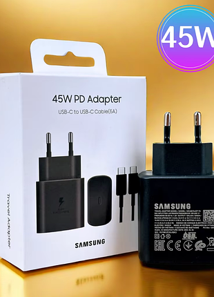 Блок без кабеля samsung 45w сверхбыстрая зарядка (ep-ta845) для galaxy оригинал!
