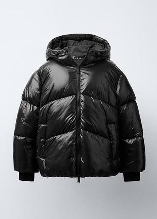Водоотталкивающая куртка-пуховик с капюшоном zara 4774 (5644/765/800)