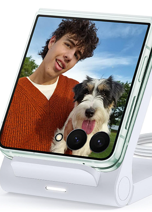 Беспроводное зарядное устройство geyo для samsung galaxy z flip dt-x6l 15 вт док станция для смартфона samsung
