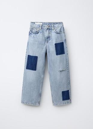 Свободные джинсы с нашивками zara 4721 (4302/617/400)
