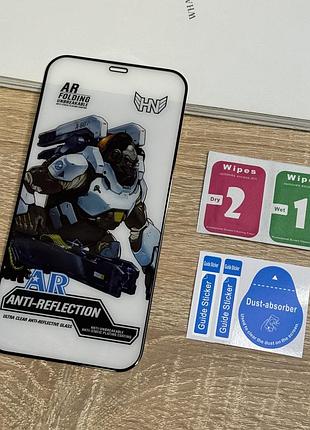 Защитное стекло на iphone 12 pro прозрачное с рамкой hn glass