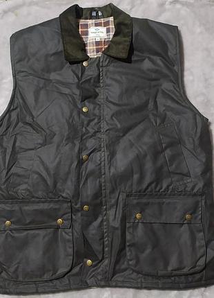 Hoggs of fife (xl) padded waxed waistcoat ваксований жилет жилетка безрукавка