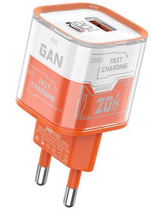 Сзу amaya e200d pd20w+qc3.0 (1usb-a/1c) orange