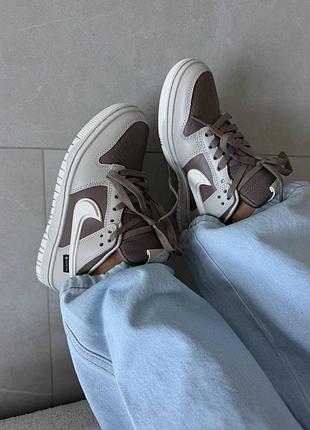 Кроссовки женские nike sb dunk | milk/ chocolate •gore-tex•