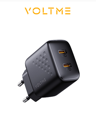 Зарядной блок 35 вт voltme revo duo lite pd charger быстрое зарядное устройство с двумя портами usb c, компактный сетевой адаптер