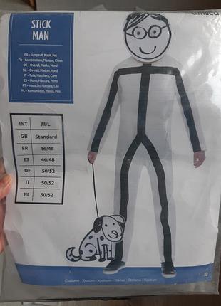 Карнавальний костюм «stick man» (чоловічок-паличка) розмір  m-l