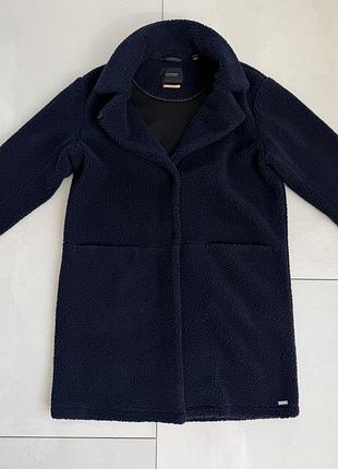 Scotch&soda пальто шубка тедді тепле темно-синє на m/l
