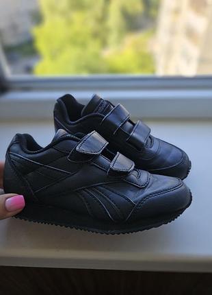 Дитячі чорні кросівки reebok на липучці розмір 29,устілка 19см
