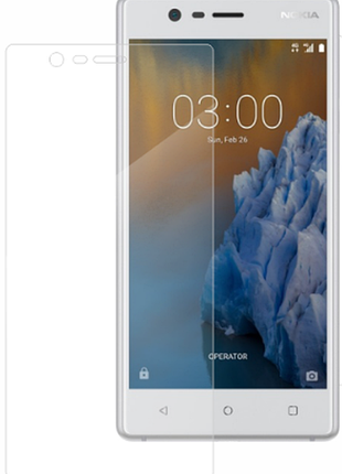 Гидрогелевая защитная пленка на nokia 3 (прозрачная пленка на весь экран)