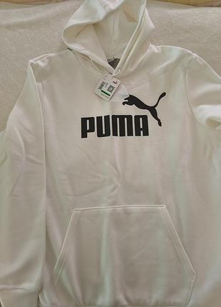 Худі чоловіче puma біле, розмір l