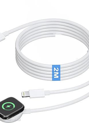 Зарядний кабель 2-в-1 для apple watch та iphone usb-c 2м