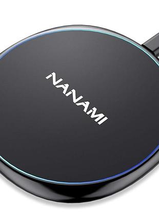 Швидкий бездротовий зарядний пристрій nanami 15 вт max qi для iphone