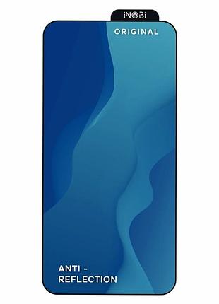 Захисне скло inobi original ar 9h антивідблискове для iphone 15 plus 16 plus чорне